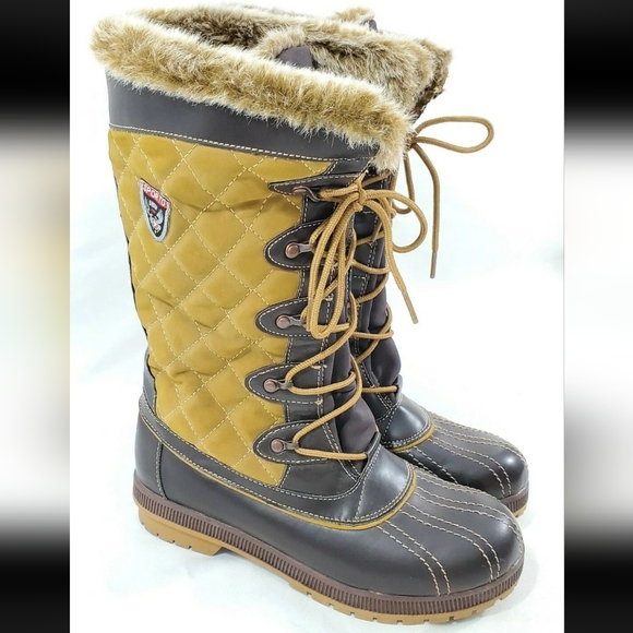 Sporto Shoes - Sporto Camille Waterproof Brown Winter Boots Womens 8 M Faux Fur Lining Vegan